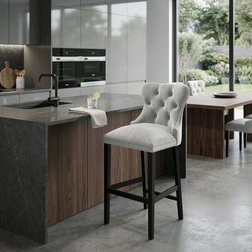 Savoy Button‑Back Counter Stool
