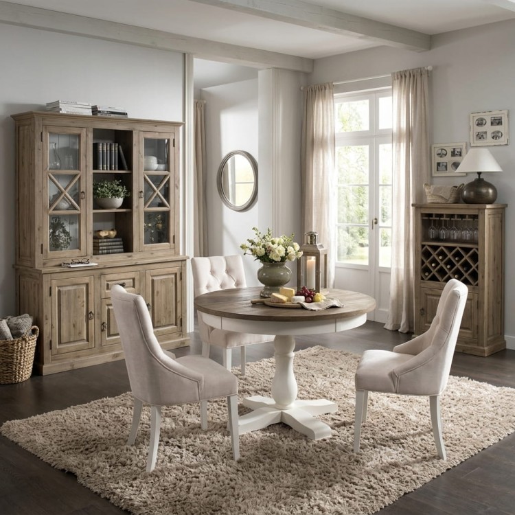 Lavender - Solid Pine Wood Dining Table Extendable by MEK design