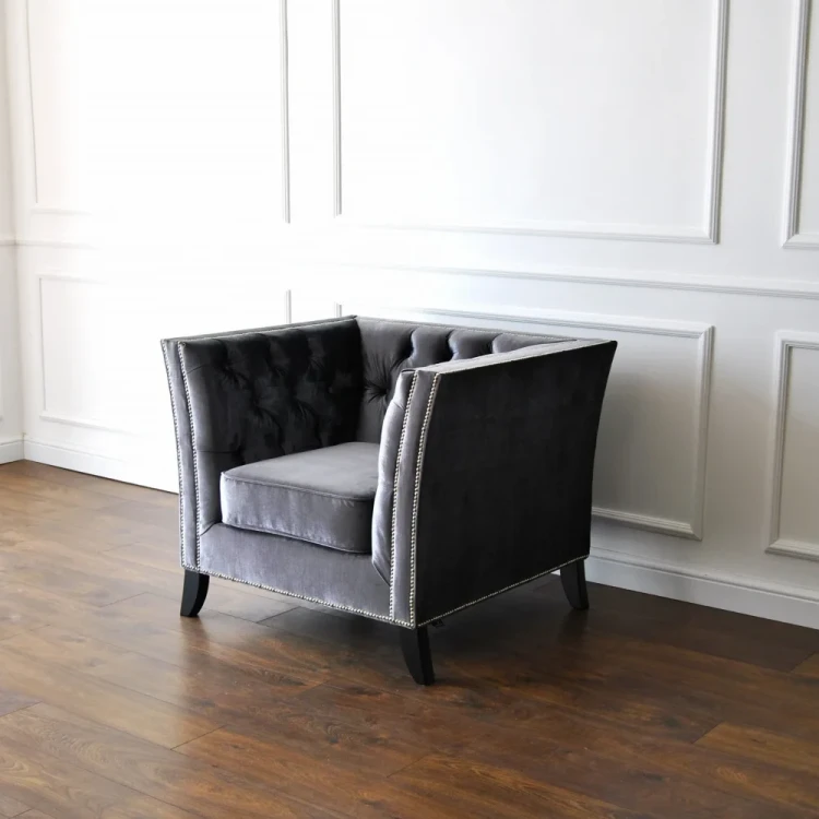 Club Soho- British Handmade Sofa Chesterfield Style or Set with Pouf and Armchairs by MEK design (3).webp