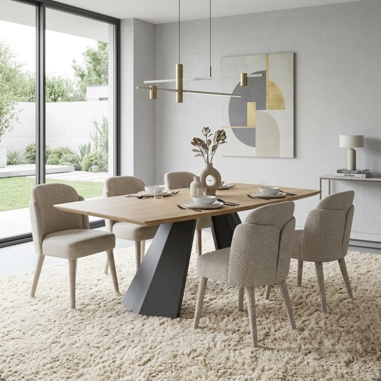 Highbury Two‑Tone Dining Chair with Upholstered Legs