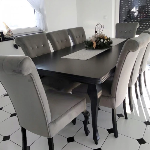 INFINITO - LUXURY DINING TABLE WITH ITALIAN QUARTZ STONE TOP AND POWDER COATED STEEL BASE by MEK Design-2.webp