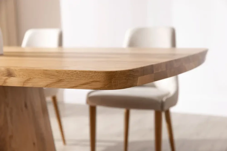 Dining Table Lugano Solid Oak Extendable Oval Top - Modern Wood Base 160-320 cm by MEK design10 (2)-1.webp