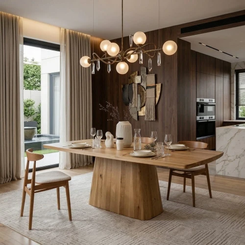 Dining Table Lugano Solid Oak Extendable Oval Top - Modern Wood Base 160-320 cm by MEK design10 (2).webp