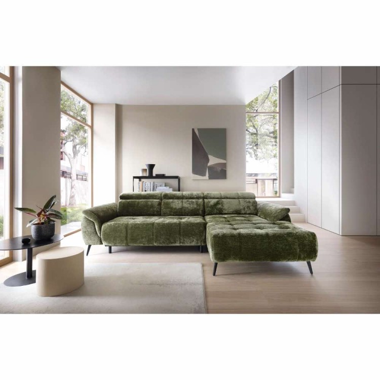 Genova 1- corner sofa with luxurious design and electric extension LEFT