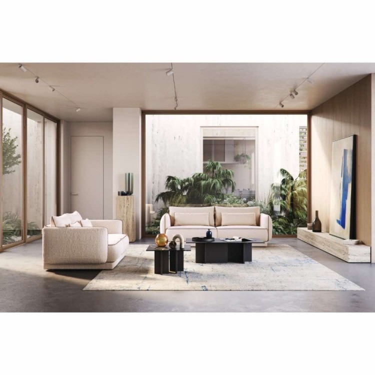 Yves medium and modern sofa, custom made textile