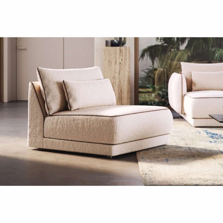 Yves Armchair Modern optional Armrest and Textile to choose