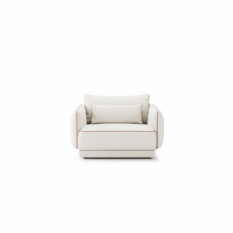 Yves Armchair Modern optional Armrest and Textile to choose