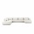 Yves L modern modular corner sofa, custom made textile
