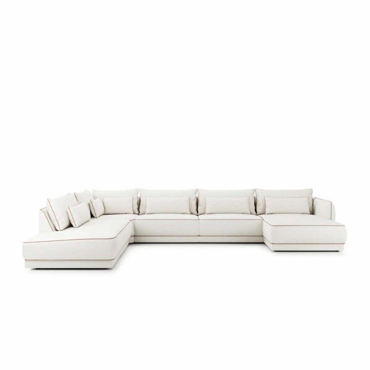 Yves L modern modular corner sofa, custom made textile