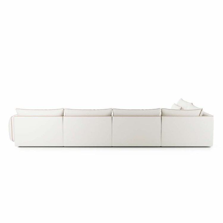 Yves L modern modular corner sofa, custom made textile