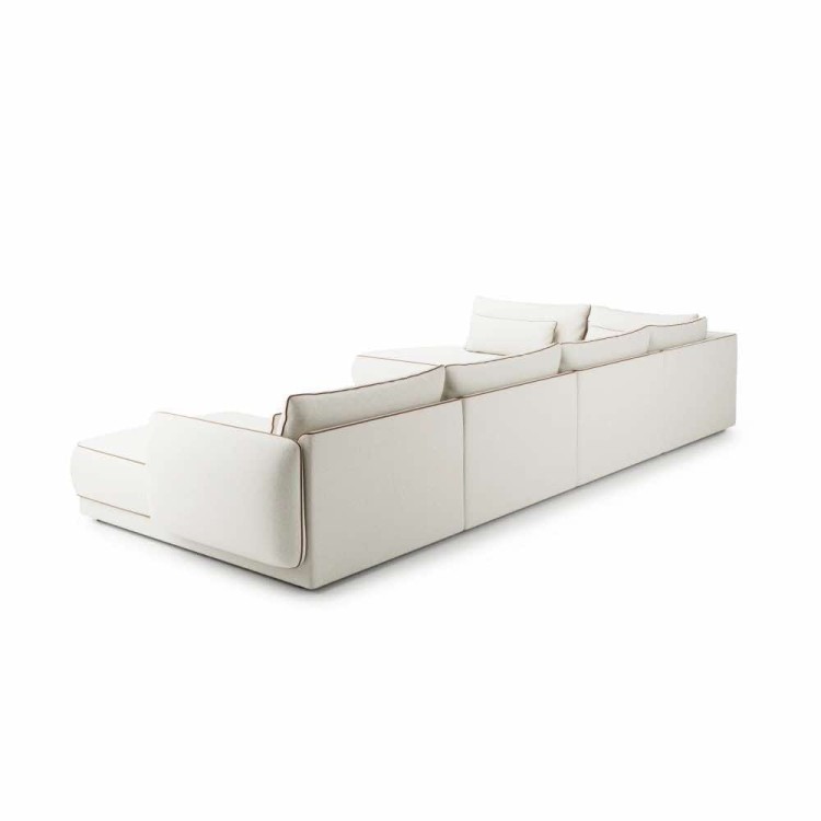 Yves L modern modular corner sofa, custom made textile