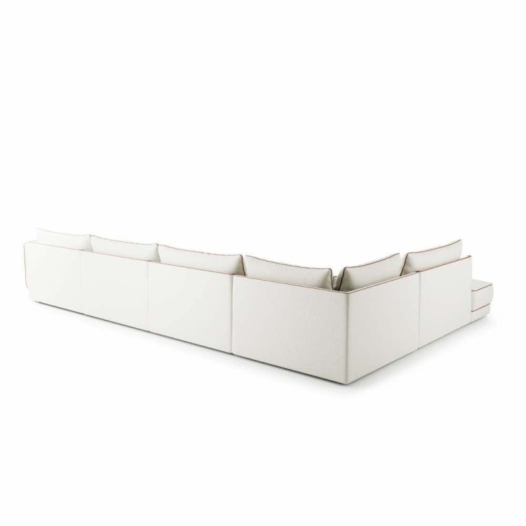 Yves L modern modular corner sofa, custom made textile