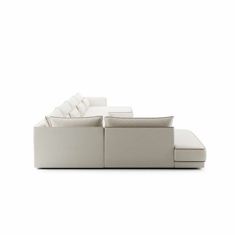 Yves L modern modular corner sofa, custom made textile