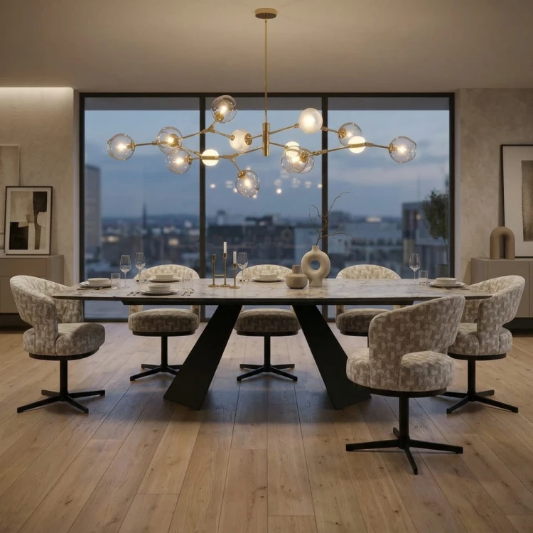 Hague Swivel Dining Chair by MEK Design in Mondo fabric.jpg