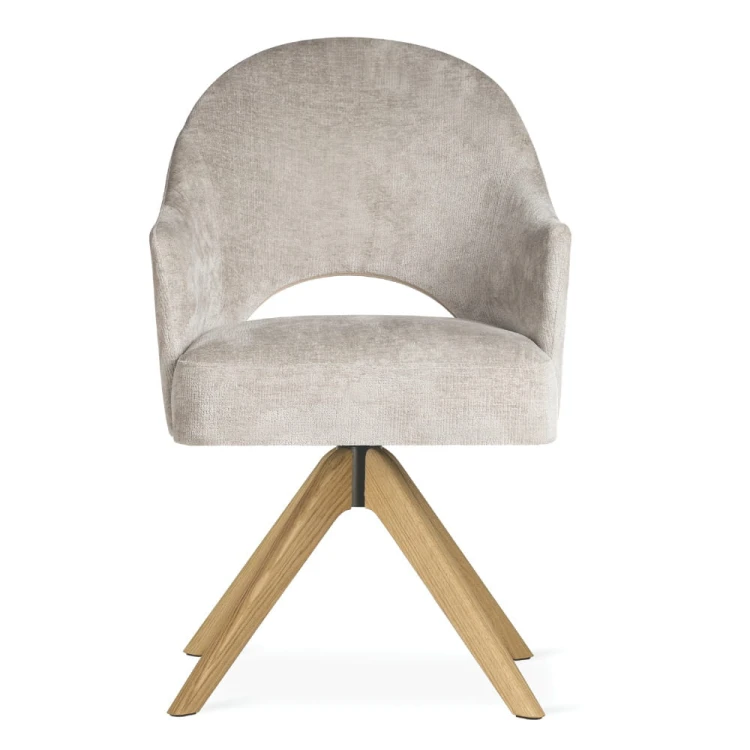 The Goda Supreme Wood swivel chair combines modern design with comfort.