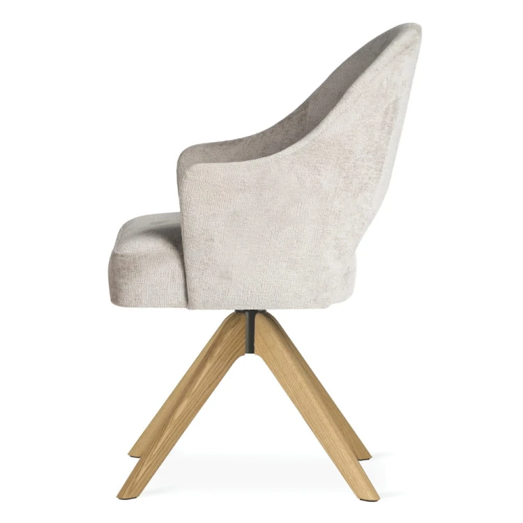 The Goda Supreme Wood swivel chair combines modern design with comfort.
