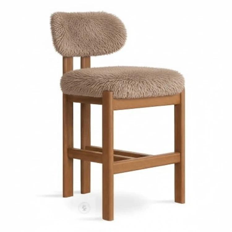 ISOLA  is a prestigious bar stool that easily fits into many interiors-Fluffy collection