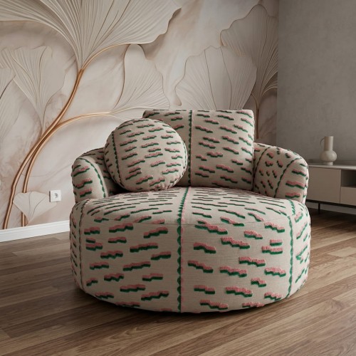Ringo Bear in Dedar fabric Tiger Beat- fragola Menta.jpg