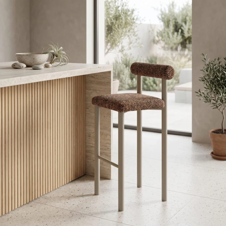 Hippo Bar Stool with Padova fabric and RAL 1019.jpg