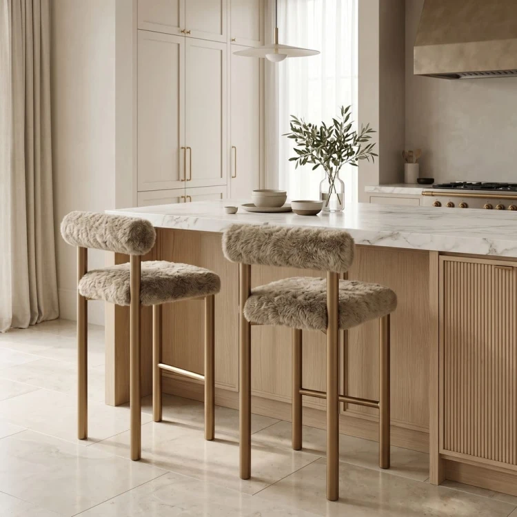 Hippo Bar Stool with Yackete fabric and RAL 1036.jpg