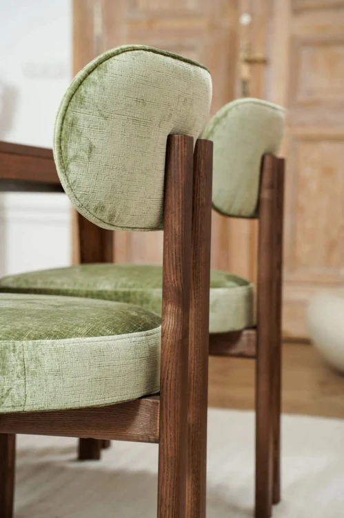 Aurelia Dining Chair at clients home Shout Fabric.jpg