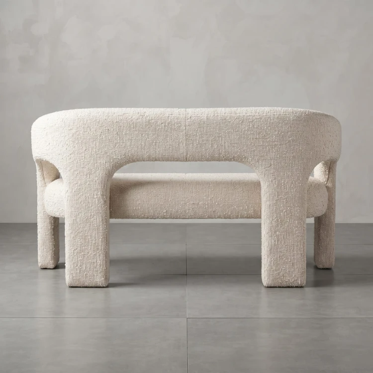Camden Loop bench in boucle - rear.jpg