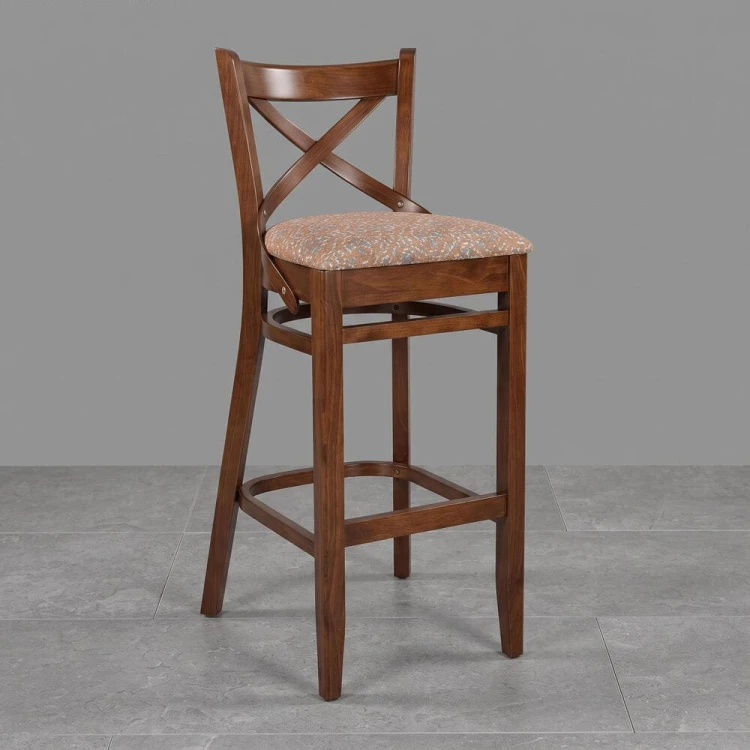 Windsor – Wooden Bar Stool with Upholstered Seat.jpg
