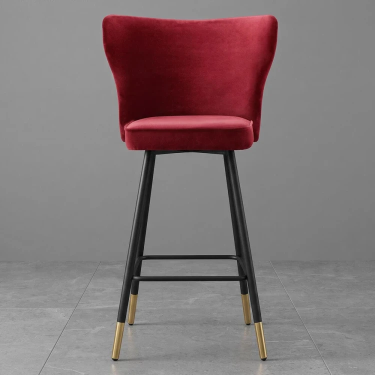 Lansdowne — Bar Stool in Velvet fabric.jpg