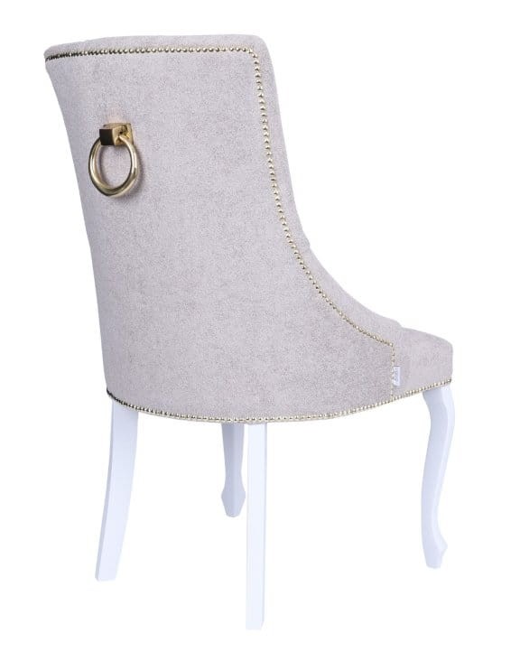 Sissi- Dining Chair, Upholstered with Wooden Ludwig Legs4