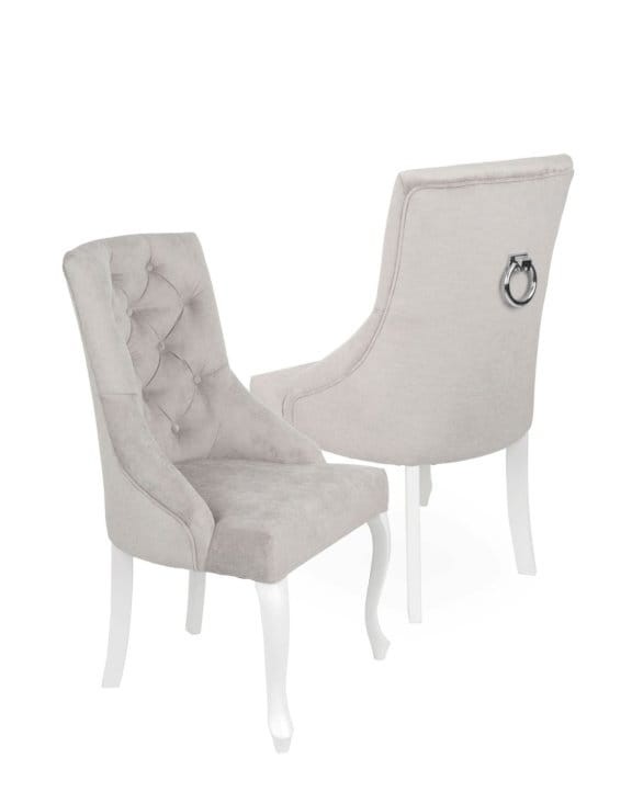 Sissi- Dining Chair, Upholstered with Wooden Ludwig Legs7