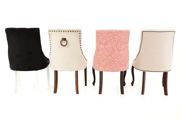 Sissi- Dining Chair, Upholstered with Wooden Ludwig Legs3