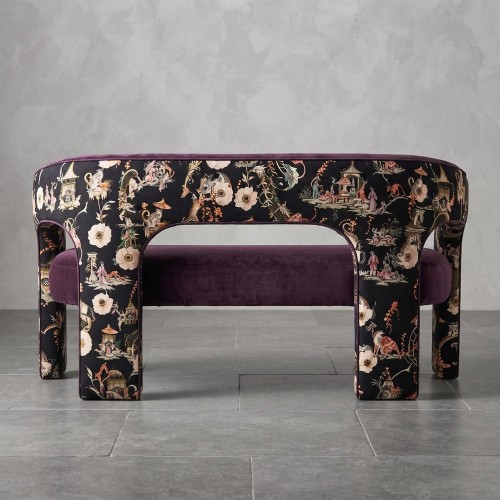 Camden Loop Bench in Euphoria Velvet and Tatiana Velvet back(1).jpg