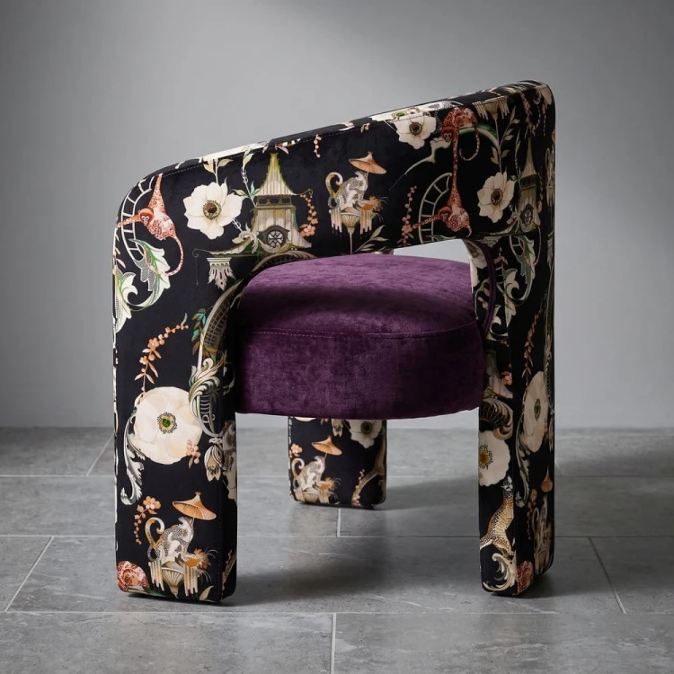 Camden Loop Bench in Euphoria Velvet and Tatiana Velvet side.jpg