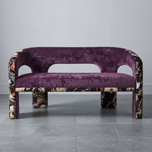 Camden Loop Bench in Euphoria Velvet and Tatiana Velvet.jpg