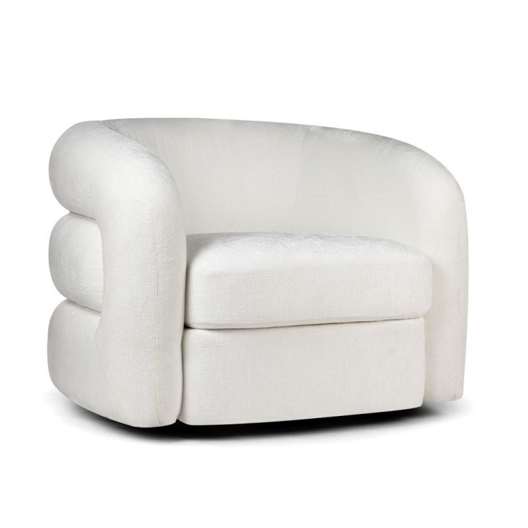 Beaumont Luxury Upholstered Swivel Lounge Chair