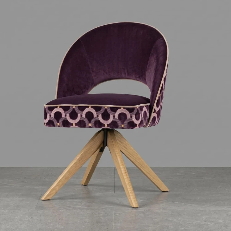 Primrose Swivel Dining Chair in Silk Velvet PR5 and Scarabeo Pr 6.jpg